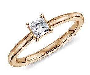 Princess Cut Engagement Rings in Four Prong Setting